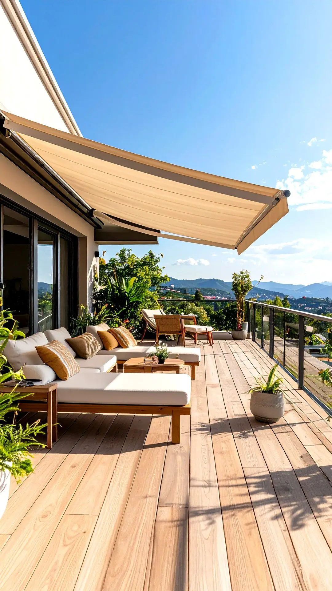Electric Heavy Duty Awning Outdoor Restaurant Motorized Wall Mounted Garage Sun Shade Balcony Retractable Full Cassette Awnings
