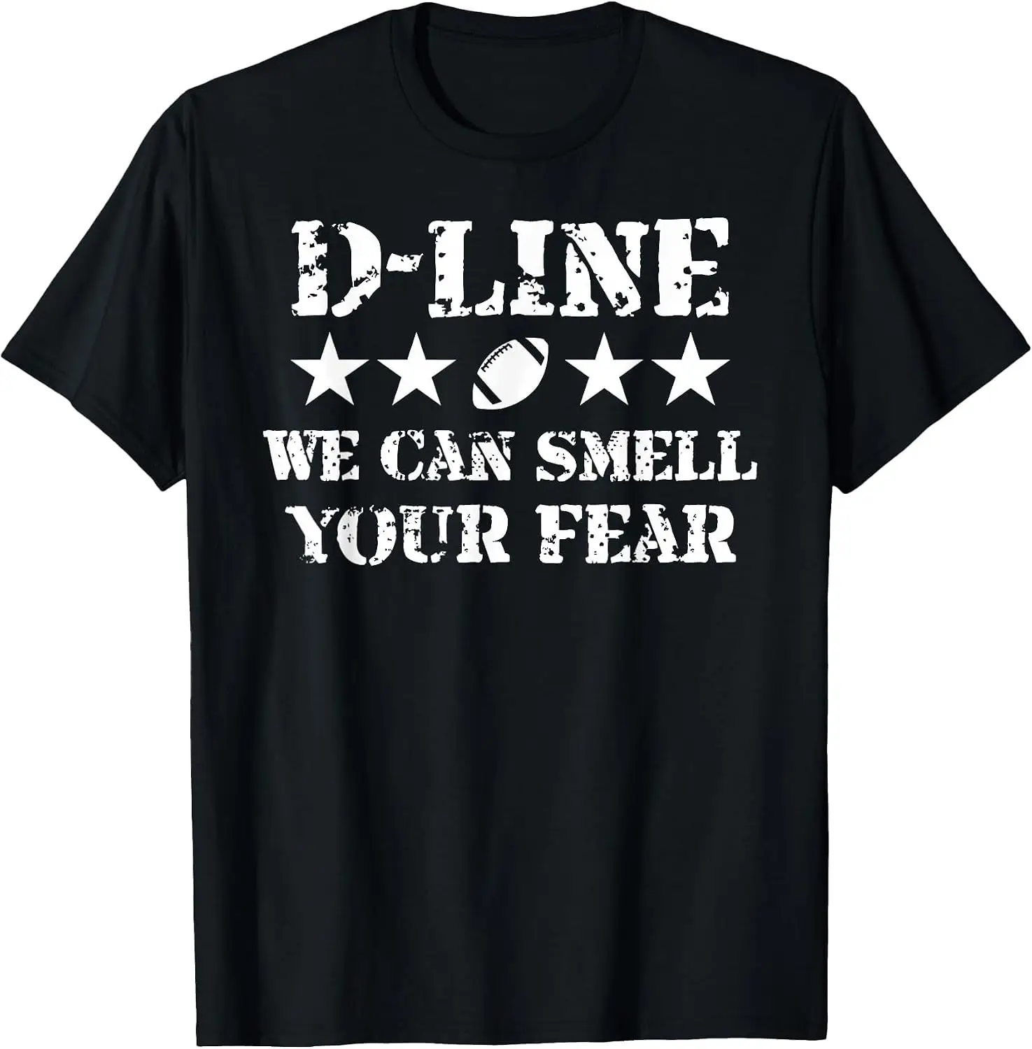 D-Line Smell Your Fear American Football Defensive Lineman T-Shirt vintage style tee  boxy fit tee black graphic tee 100% cotton men