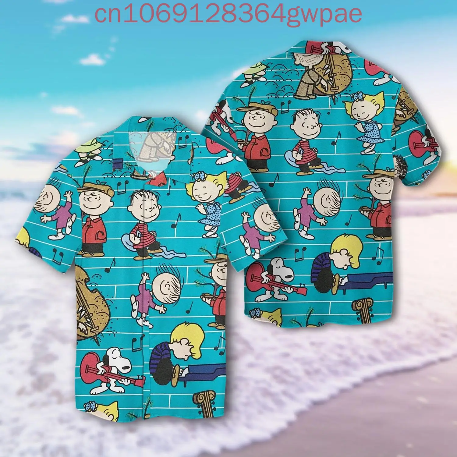 

Мужская и женская гавайская рубашка Snoopy, летняя рубашка с арахисом, пляжная детская рубашка с героями мультфильмов для отдыха
