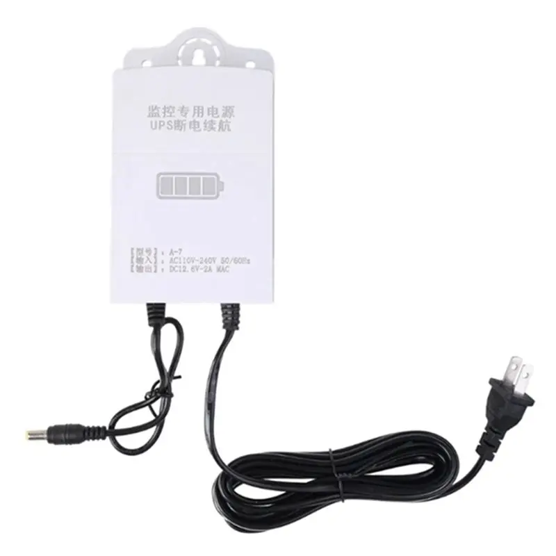 QWE-5X 12V-2A Uninterruptible Power Supply For Wifi, Modem, Router,Security Camera Mini UPS Battery Backup Protector US PLUG