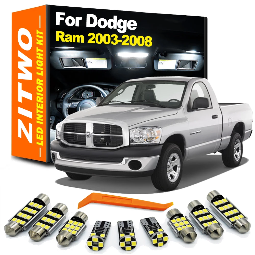 ZITWO 13Pcs LED Interior Dome Map Light Kit For Dodge Ram 1500 2500 3500 4500 2003 2004 2005 2006 2007 2008 License Plate Lamp