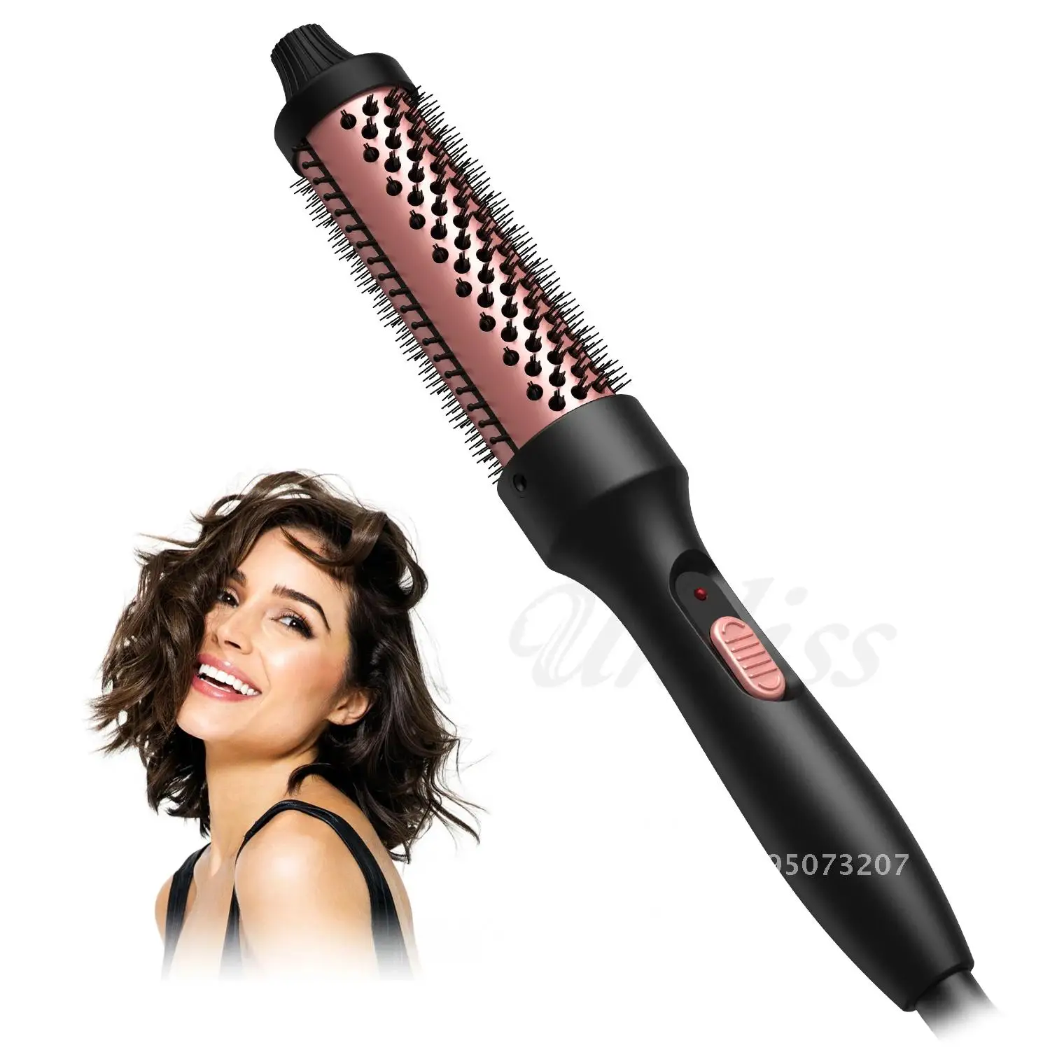 Thermal Brush, Heated Round Brush, 1 1/2 inch Thermal Round Brush for Hair Brush Brush Iron Short Hair Curling Curling Long