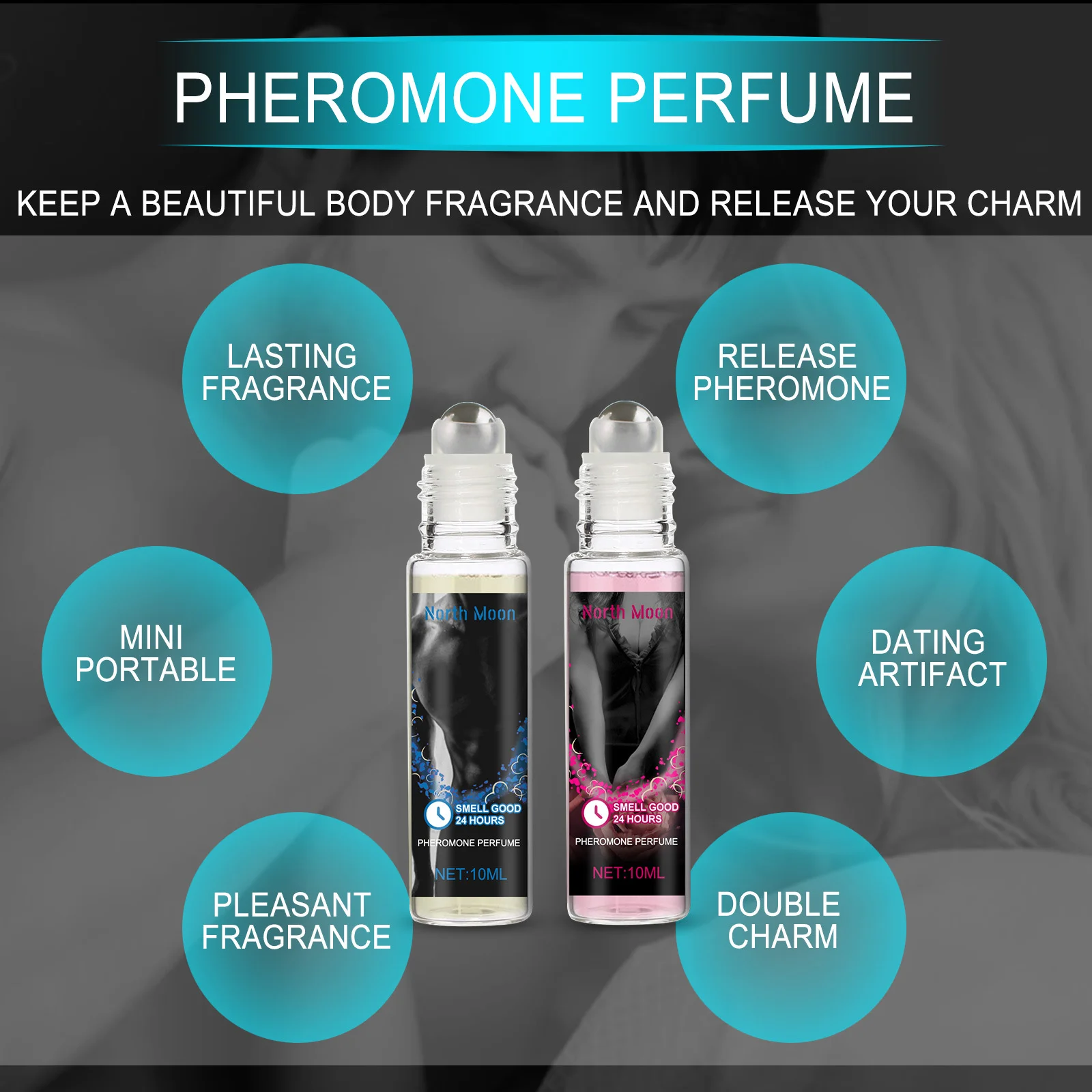 Roll on Pheromone Perfume Intimate Partner Flirting Seduction Erotic Perfume Sexy Fragrance Attract Men Women Body Scent Perfum