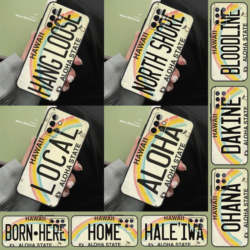 خمر هاواي لوحة ترخيص ألوها الحال بالنسبة لسامسونج غالاكسي A16 A33 A36 A56 A26 A15 A55 A53 A35 A22 A32 A52 A54 A34 A14 A05 A06