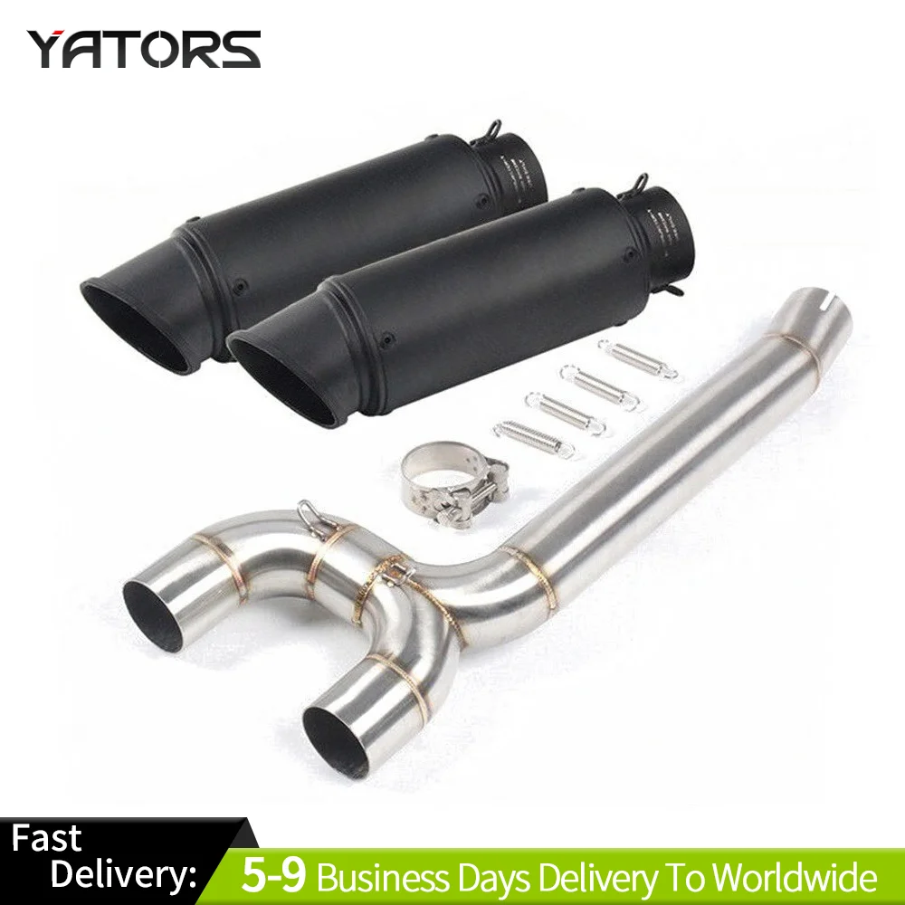 

Slip on FZ6 FZ6N FZ6S Exhaust Muffler Tips 51mm Connect Link Pipe for Yamaha FZ6 Exhaust Systems Exhausts Pipes