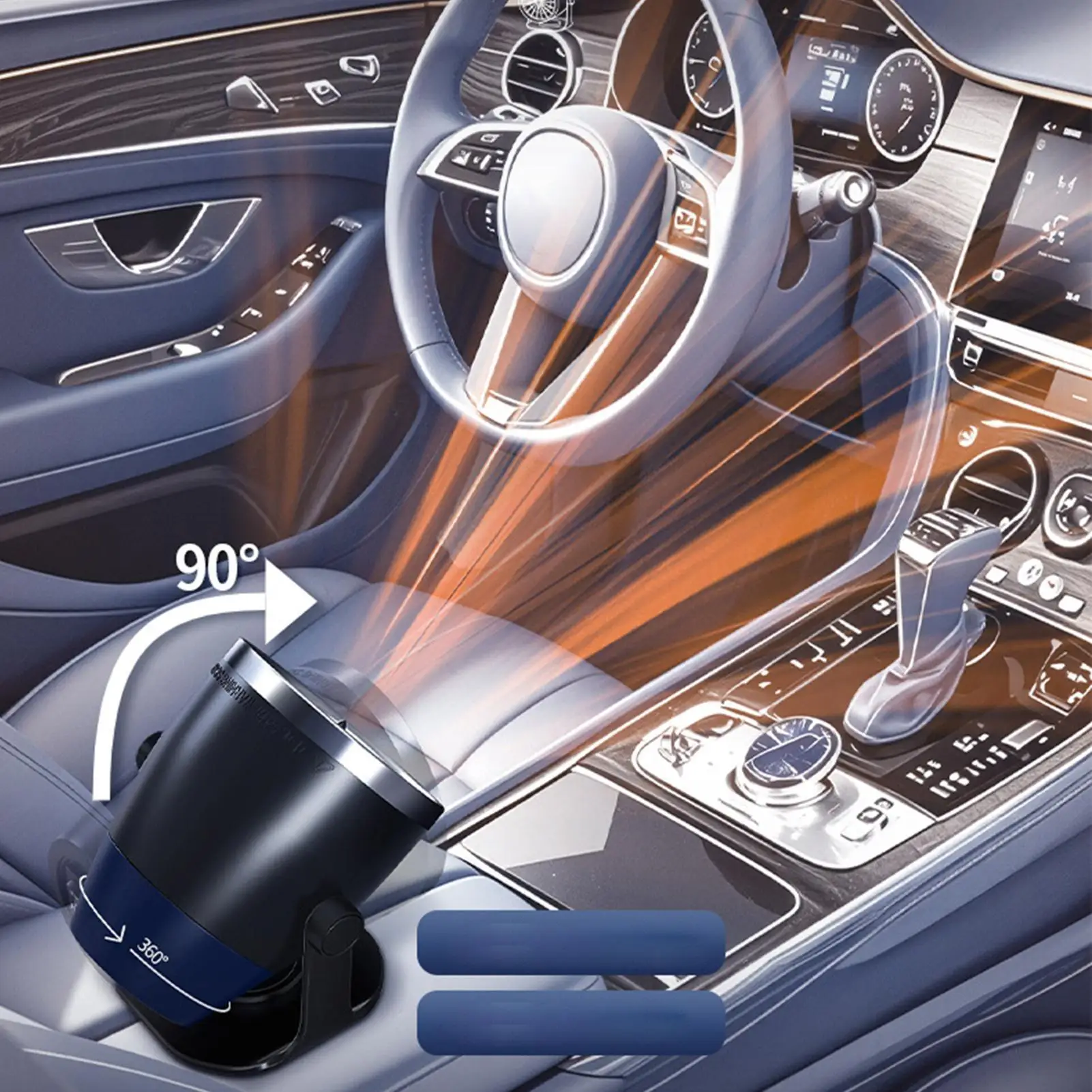 Car Heater Demister Defogger 24V 150W Portable Efficient Vehicle Warmer Window Defroster Cooling Fan Universal Auto Accessories