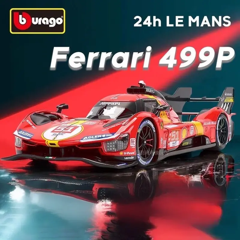 

Bburago 1:43 Ferrari 499P 24h Endurance Race Alloy Sports Car Model Diecasts Metal Track Racing Car Vehicles Model Kids Toy Gift