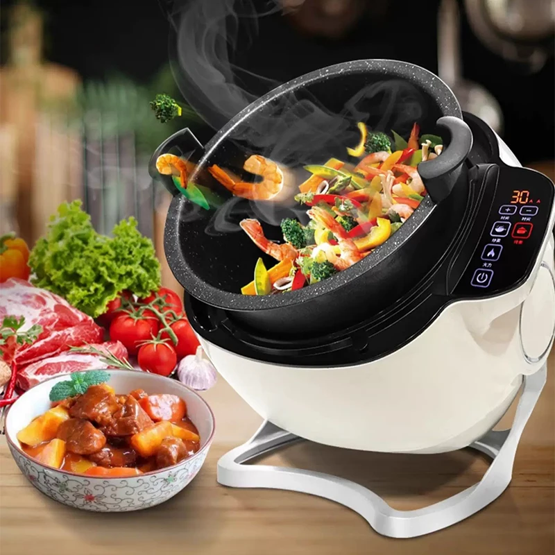 

6L Automatic Stir-Fry Machine Commercial Fully Automatic Smart Stir-Fry Robot 2500W Rice and Noodle Cooker 220V/110V