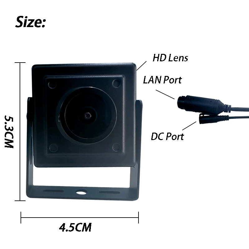 Mini cámara de seguridad IP de Audio 2K 5MP POE cámara de vigilancia CCTV interior para el hogar 2880*1624 ONVIF P2P PC teléfono aplicación móvil