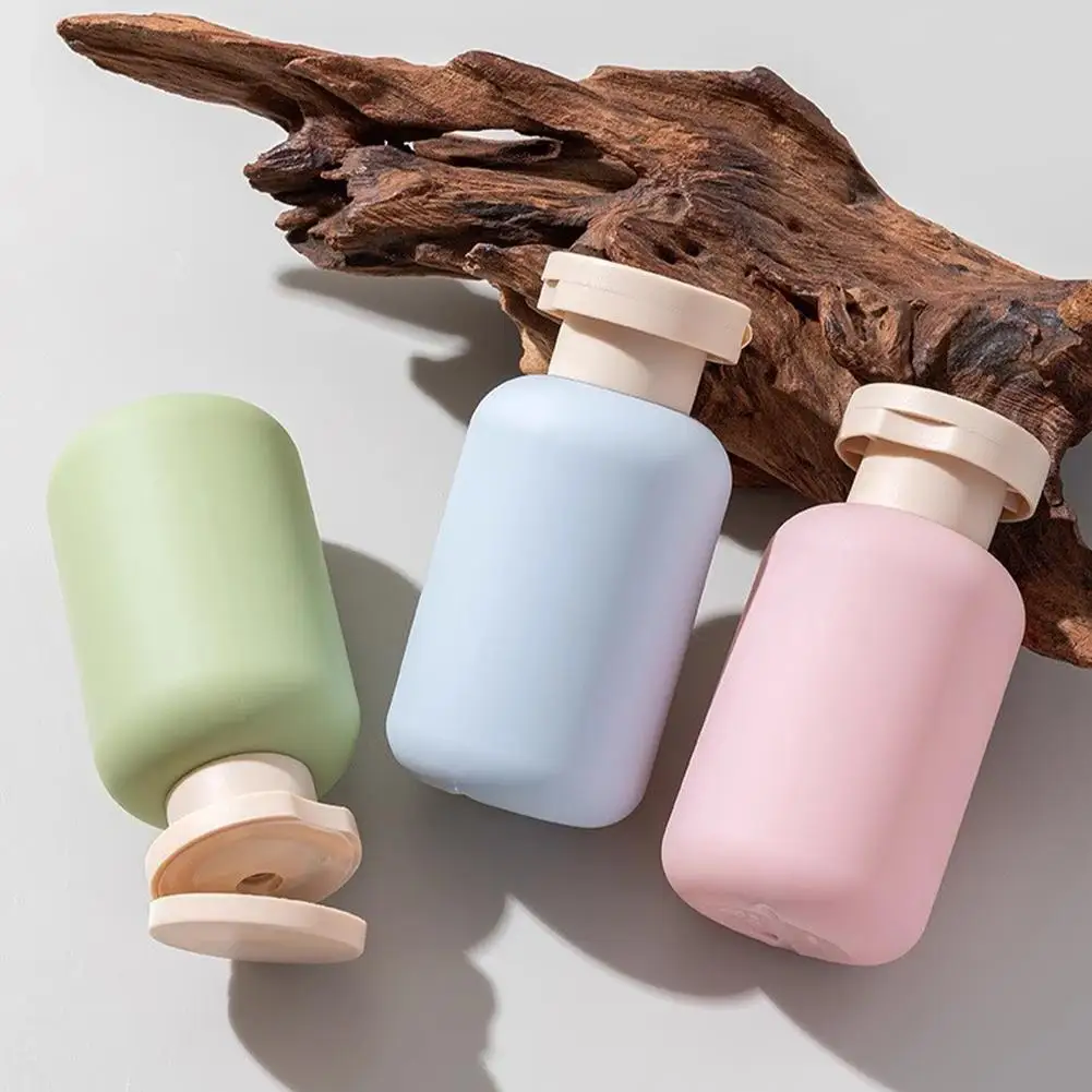 3-teiliges tragbares Reise-Toilettenartikel-Flaschenset, nachfüllbare Quetschflaschen mit Klappverschluss für Shampoo und Lotion, auslaufsichere Kosmetikflaschen aus PVC