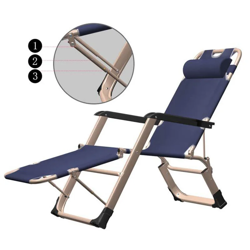 Hot sale solid adjustable headrest outdoor sunbed folding zero gravity recliner chair