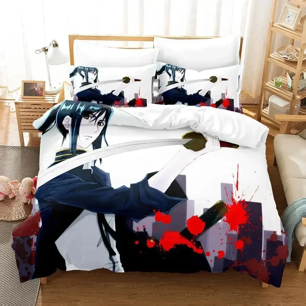 Anime K project Mikoto Suoh No Blood! No Bone! No Ash! Bedding Set Single Twin Full Queen King Size Bed Set Adult Kid Bedroom