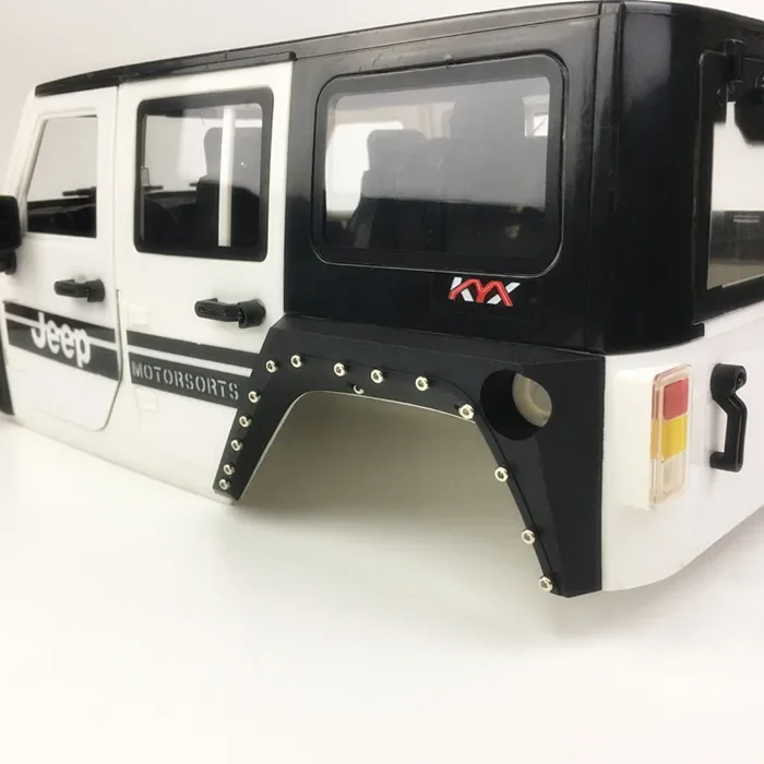 車用ナイロンファイバーアイブロウアーマー,1/10ジープラングラー用4個,ボディrcクローラーアキシャルscx10 90046 ax103007