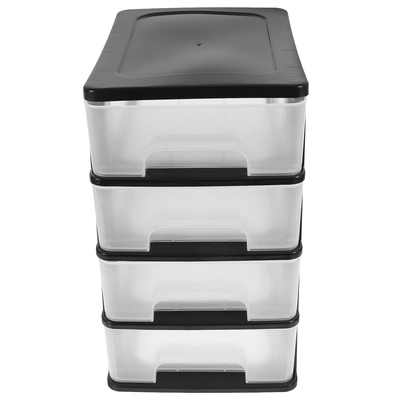 

4-Pack Transparent Desktop Storage Box Small Drawer Organizer For Desk Home Office Stackable Plastic Drawer -Saving