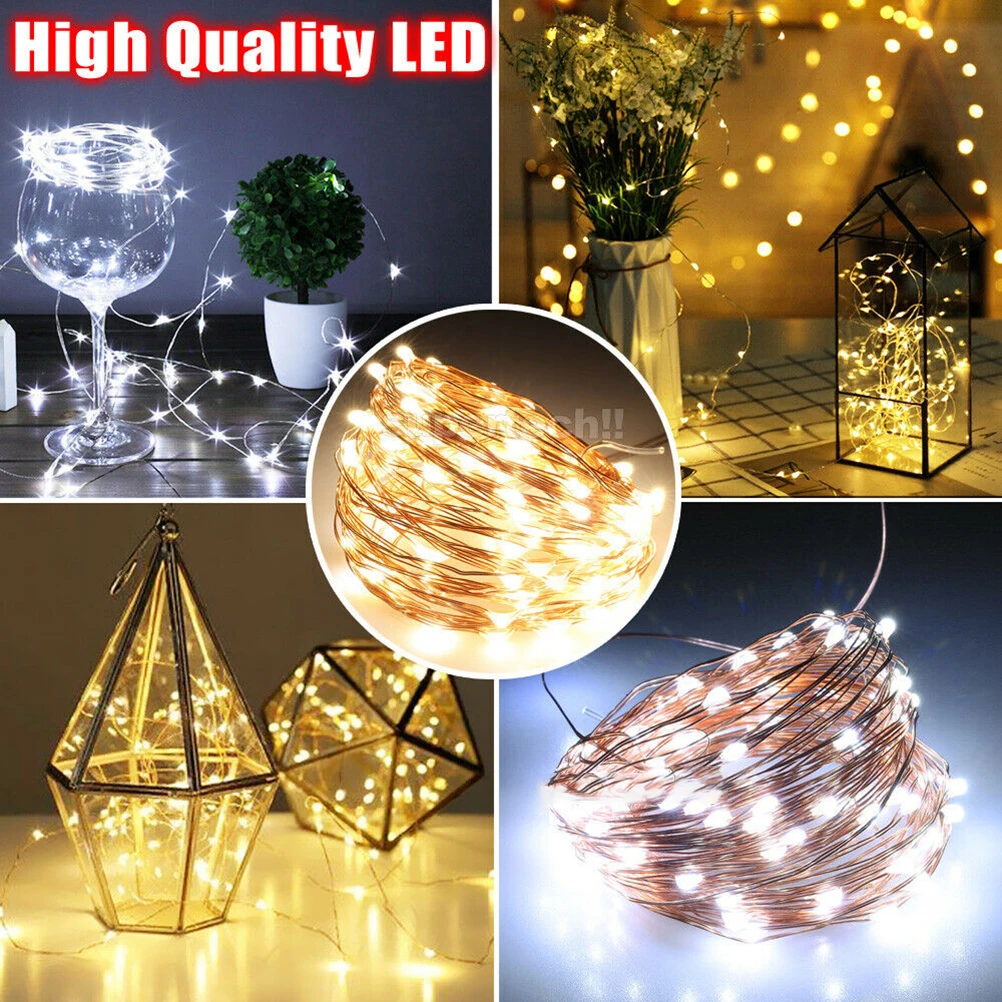 Copper Wire Lamp 10M LED Fairy String Lights Battery Powered Copper Wire Lamp Waterproof Xmas Decor LED Fairy String Lights - view 5