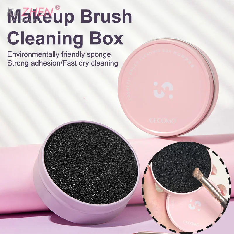 Pudełko do czyszczenia pędzli do makijażu 1 szt. Szybkie czyszczenie gąbki Pędzle do cieni do powiek Suchy środek czyszczący Kosmetyczny płyn do mycia Narzędzie do czyszczenia pudru Akcesoria do makijażu