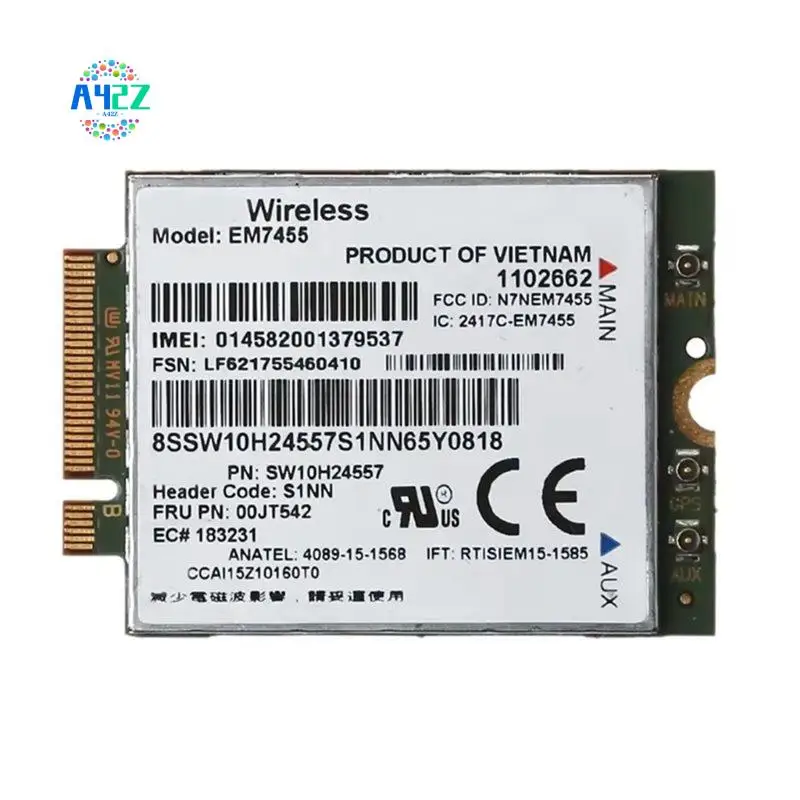 a42z-em7455-4g-lte-モジュール-fru-00jt542-ngff-m2-カードレノボ-thinkpad-t460-t560-l460-l560-x260-p70-p50-p40-x1