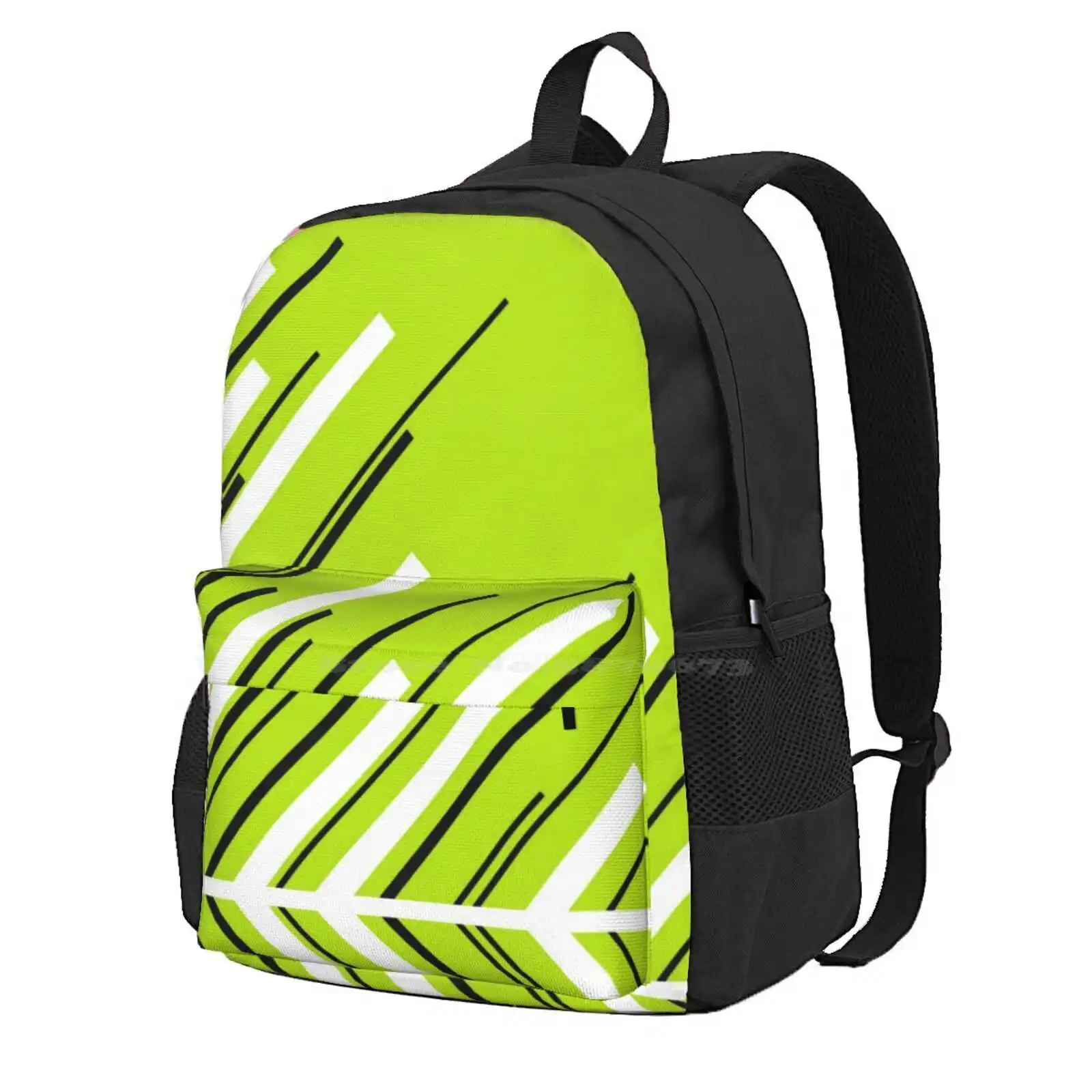 

Diagonals - Lime Green Hot Sale Schoolbag Backpack Fashion Bags Lime Green Diagonal Lines Modern Minimal Fun Spring Summer