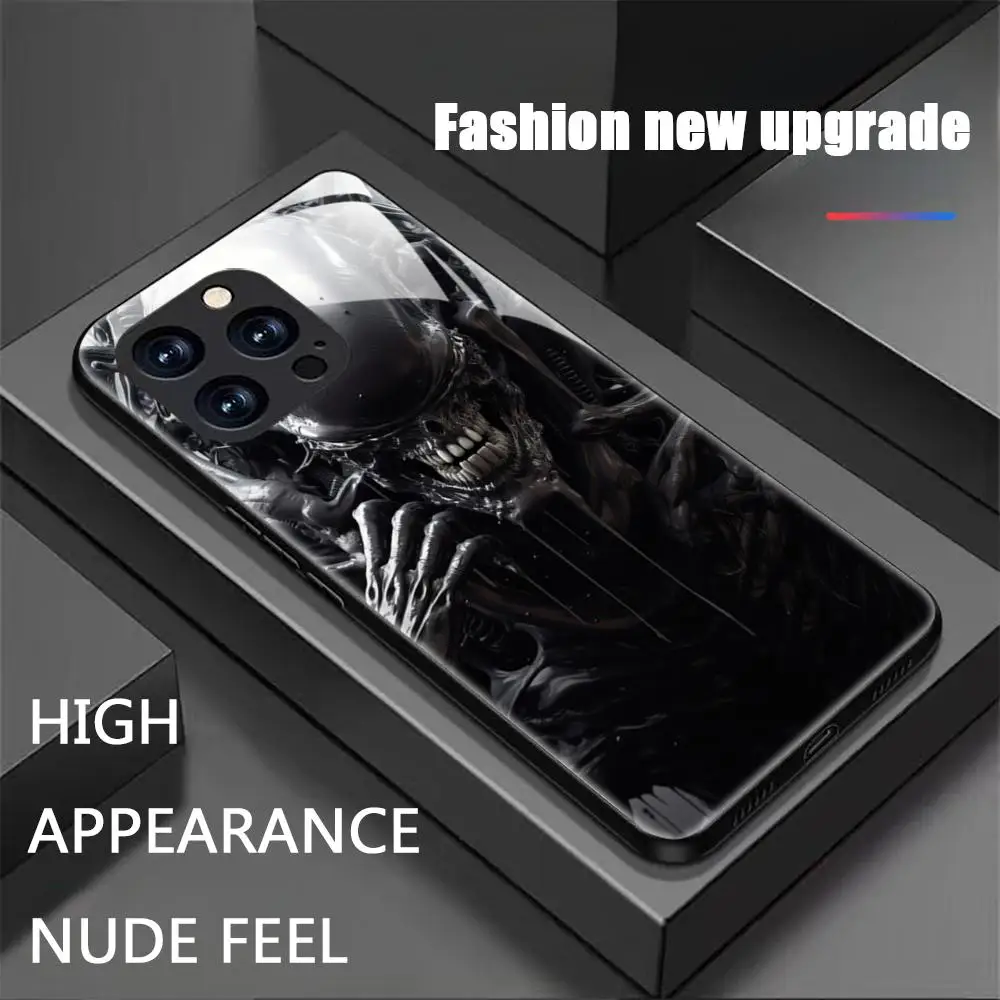 Alien Movie Parasit M-Monster Phone Case For iPhone 16 15 14 13 12 11 X XR XS 8 Plus Mini Pro Max Glass Magnetic Phone Case