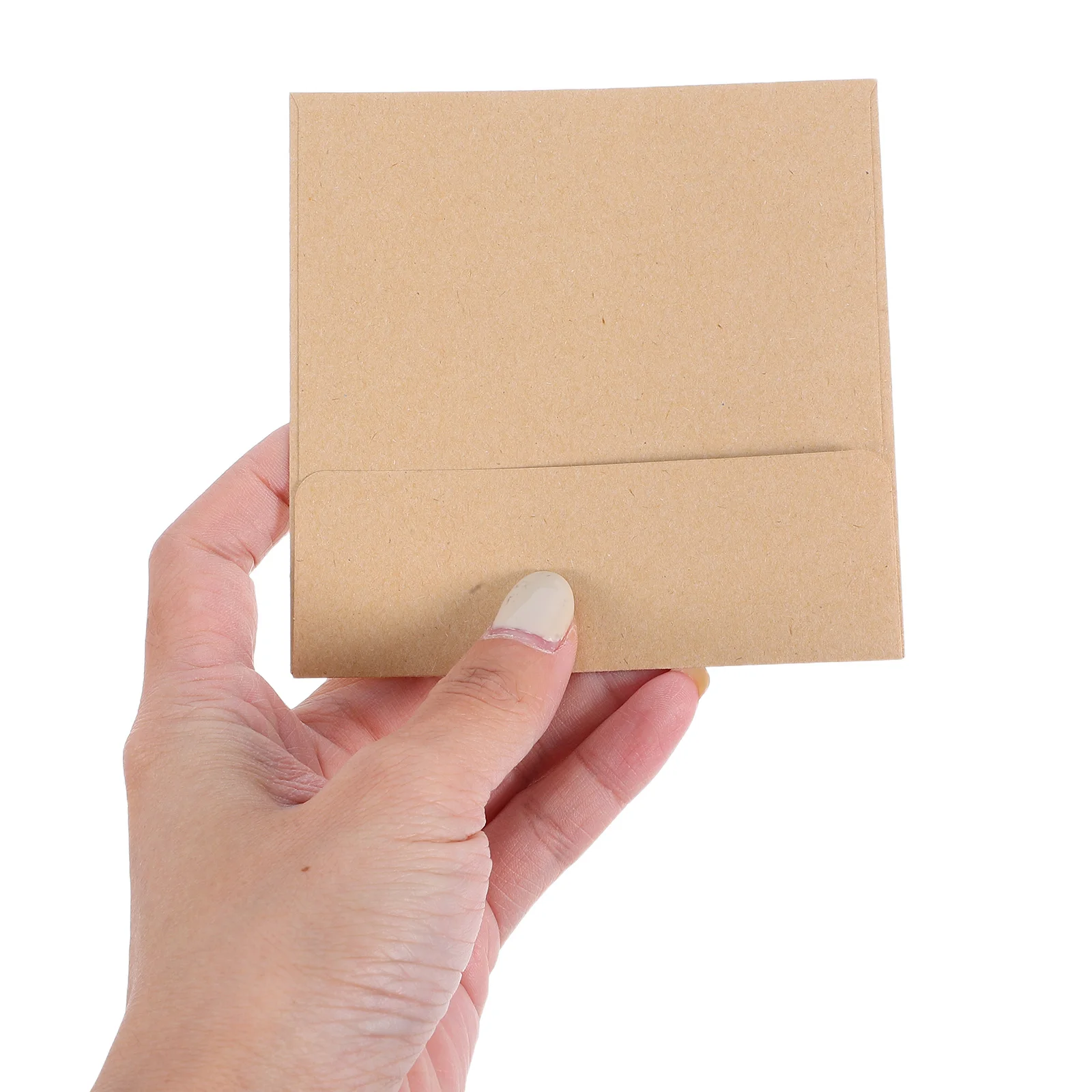 

100Pcs Simple Kraft Envelopes Multi Use Small Packets for Blessing Cards Membership Cards Jewelry Cash Compact Envelope Set