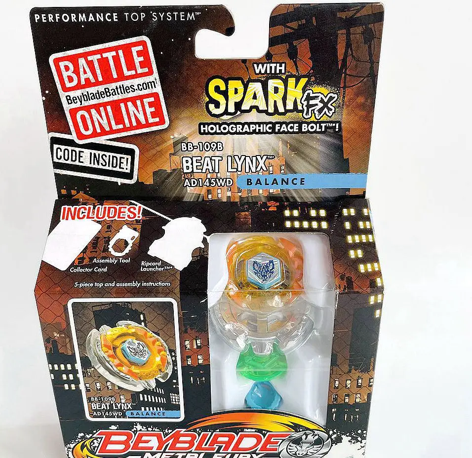 

TAKARA TOMY BEYBLADE Metal Fury Spark FX BEAT LYNX BB-109B AD145WD