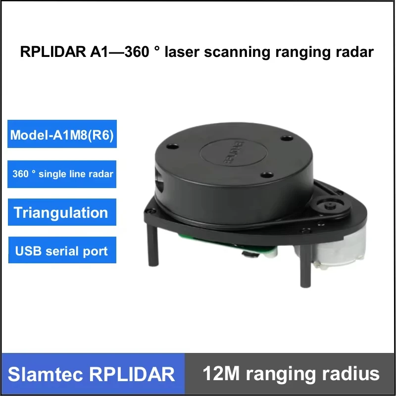 RPLIDAR A1 lidar sensor SLAMTEC A1M8 12 meters radius 360 degrees scanning radar sensor for mi robot vacuum cleaner