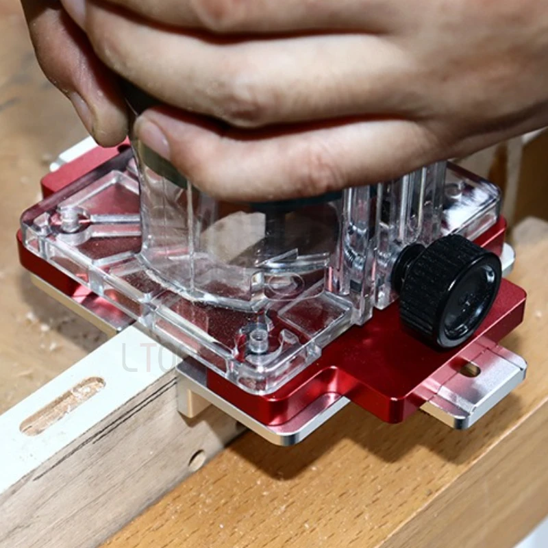 

Деревообработка 2-в-1 режущая опорная пластина прочный обрезной станок из алюминиевого сплава приспособление вручную регулируемые долбежные вспомогательные инструменты 1 шт.