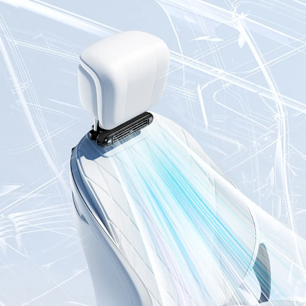 Autostoelventilatoren Achterbank Luchtcirculatieventilator Drie verstelbare windsnelheden Voertuig achterste hoofdsteunventilatoren 5V voor Sedan SUV RV Truck