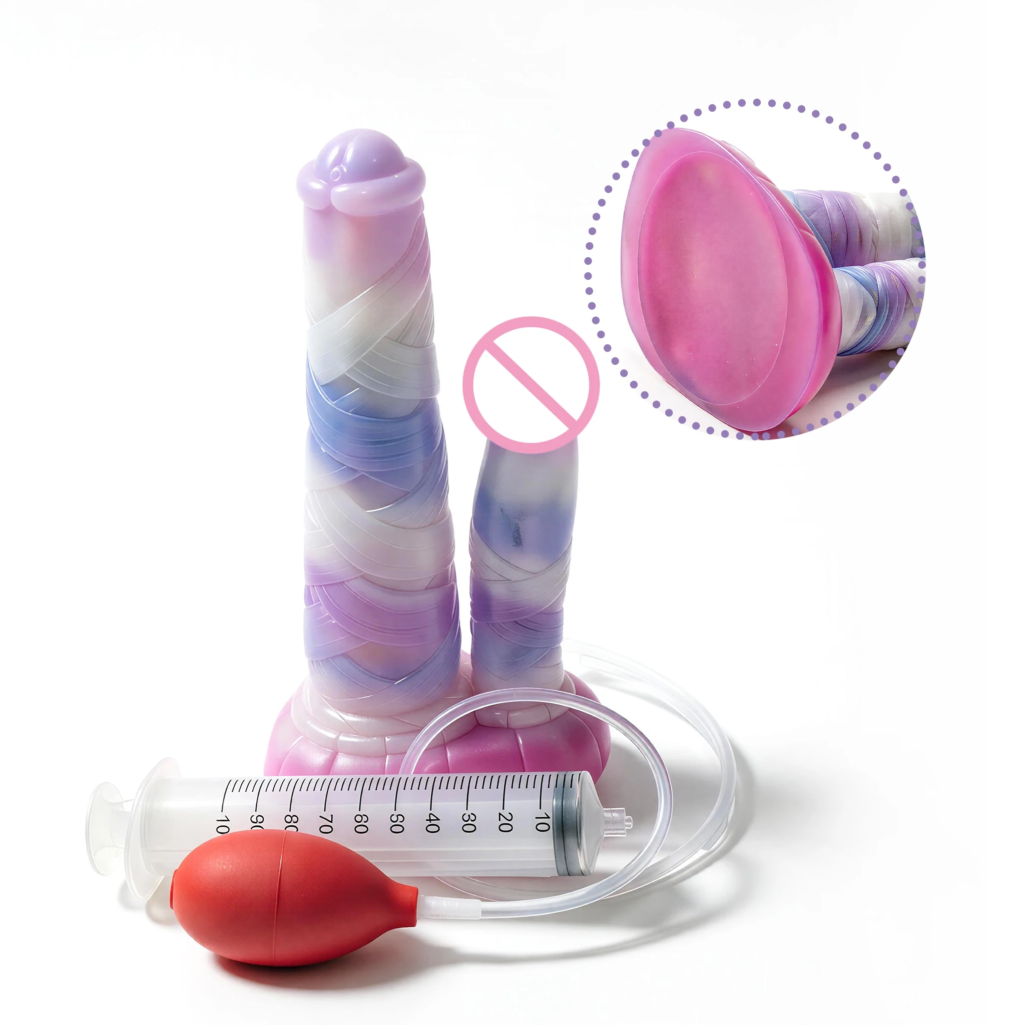 SHAZ Double Ended Fantasy Butt Plug Realistic Squirting Dildos for Women Clit G-Spot Stimulation Vaginal Thrusting Adult Sex Toy