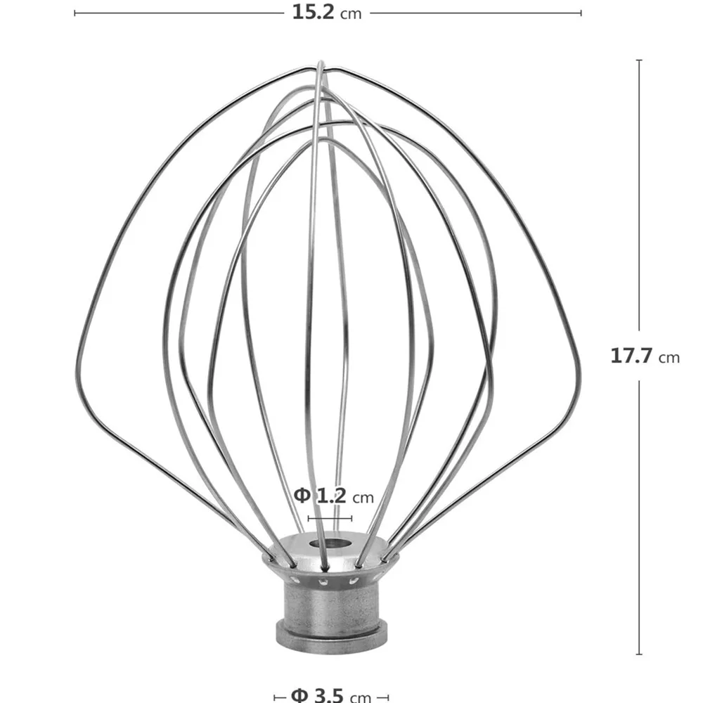 KN256WW 6 Wire Whip Attachment for KitchenAid 6QT Bowl-Lift Stand Mixer,Egg Cream Stirrer,Cakes Mayonnaise Stainless Steel Whisk