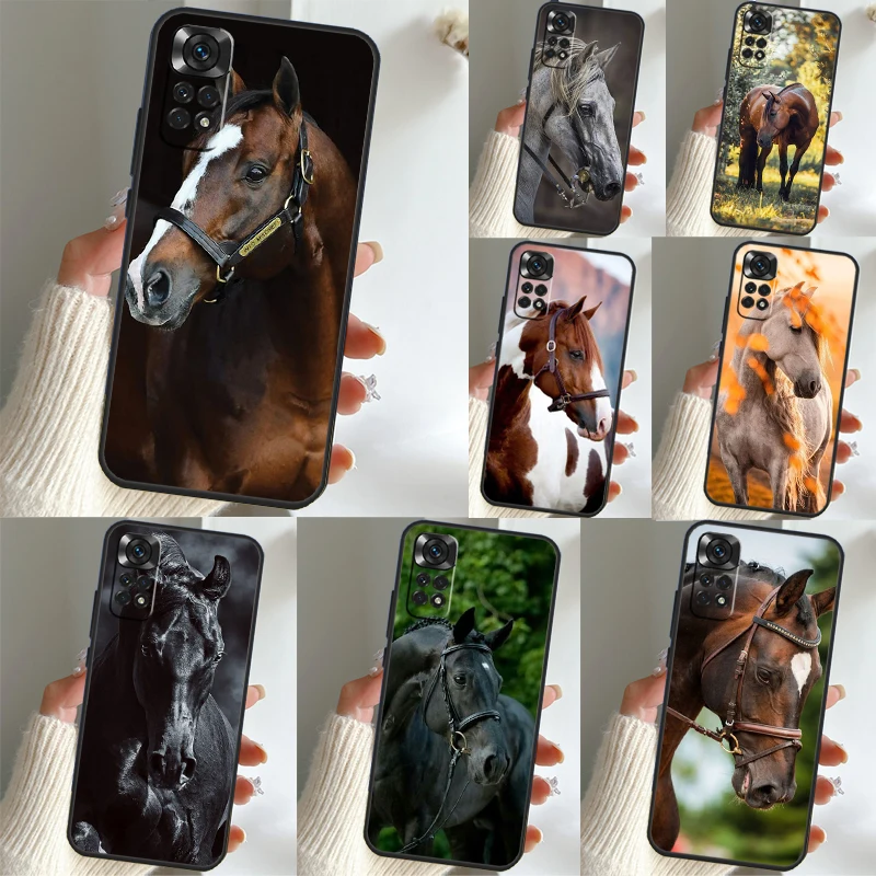 Animal Steed Horse Case For Xiaomi Redmi Note 12 11 10 Pro Note 8 9 Pro 9S 10S 11S Redmi 9 10 10C 9A 9C Cover