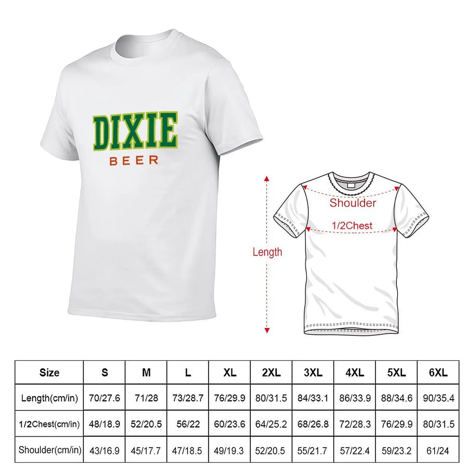 DIXIE BEER T-Shirt Funny t-shirts blue archive T-shirt men