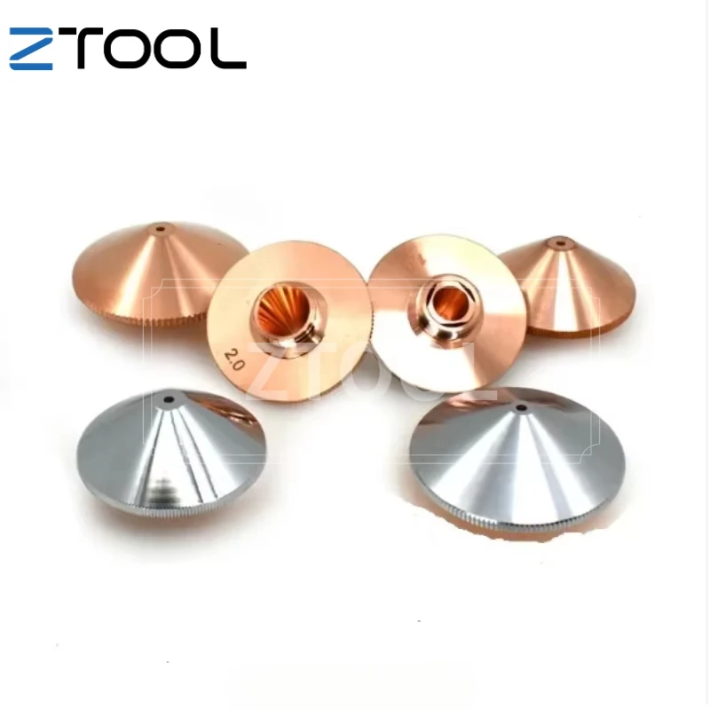 ZTOOL 섬유 커팅 헤드 레이저 노즐 Raytools Bodor 레이저 헤드 용 단일 이중 크롬 도금 레이어 D28 구경 0.8-5.0mm