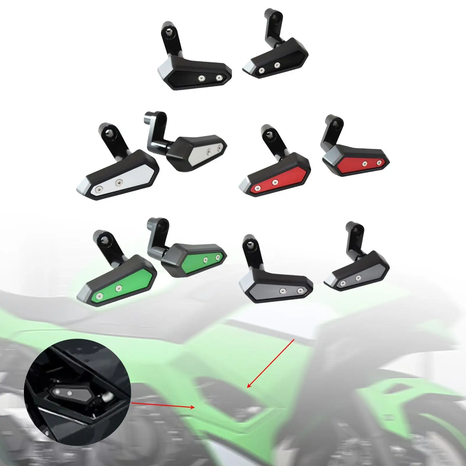 

Motorcycle Engine Guard Cover Professional Easy Installation Directly Replace Guard Pad Slider Cover Protector for Ninja500