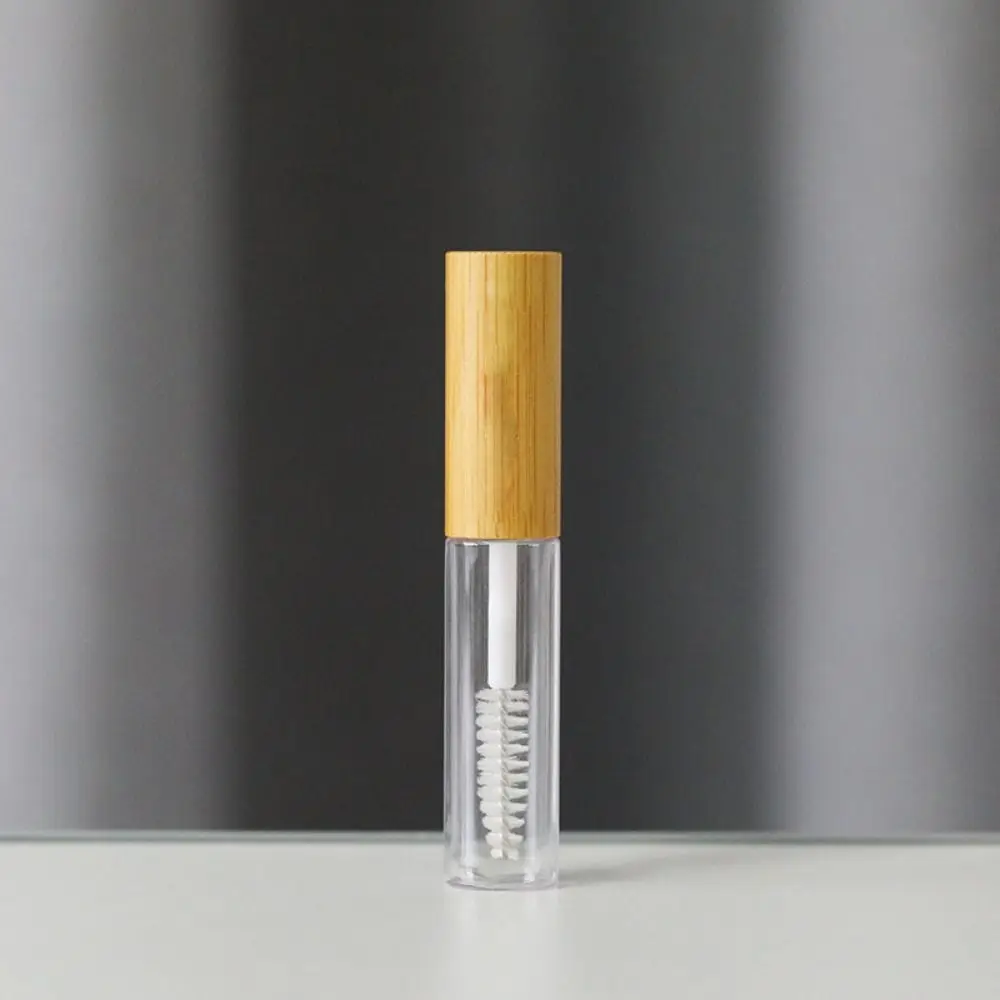 Avec brosse récipient de Mascara couvercle en bambou Compact récipient cosmétique bouteille rechargeable emballage d'eye-liner