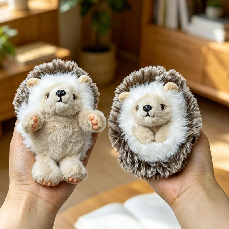 Image of 10/20/25cm Niedlicher Igel-Plüsch, weiche, kuschelige Igel-Kuschelkissen, lebensechte Igel-Anhängerpuppe, schöne Desktop-Tier-Taschen-Deko