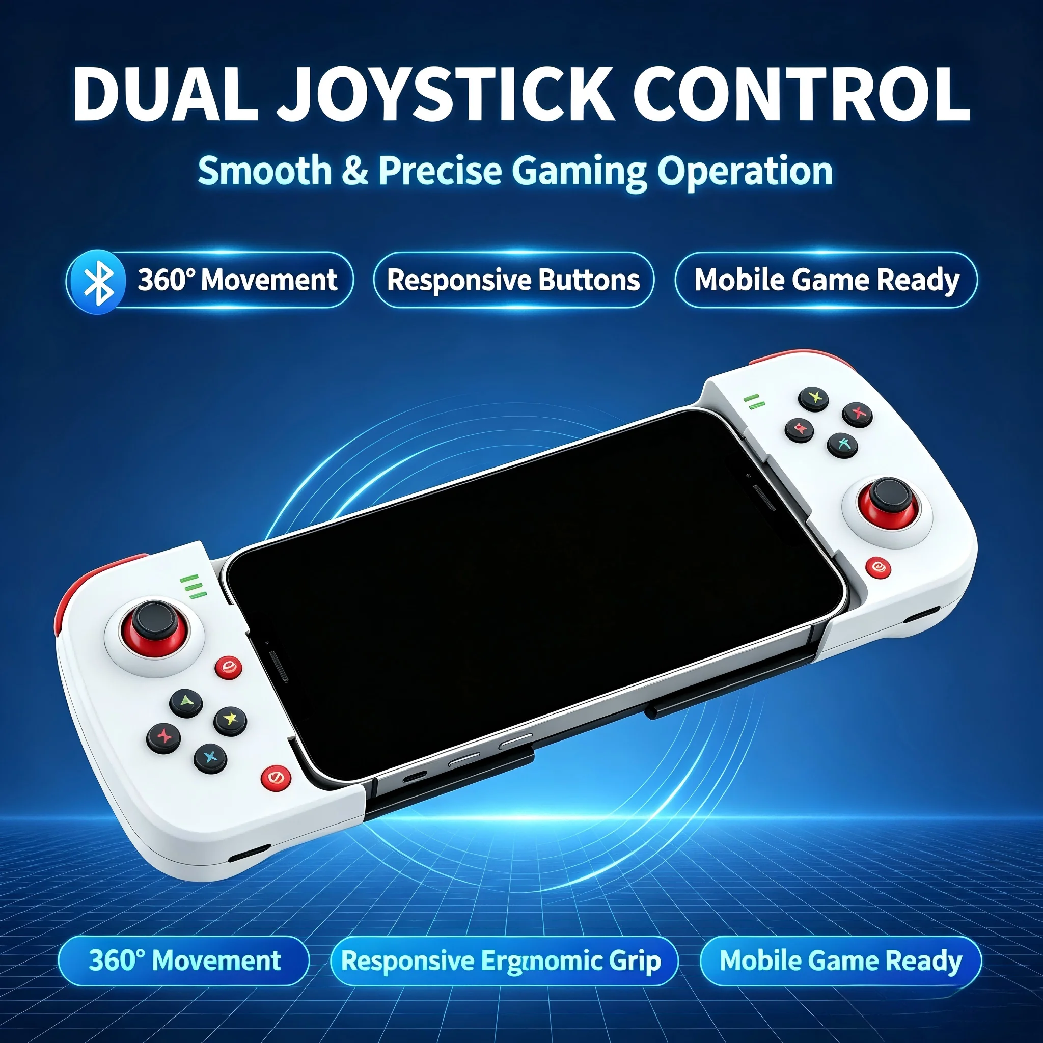 BSP-D3 Stretchable Wireless Mobile Gamepad, D3 Telescopic Gaming Controller, Portable Universal Wireless Joystick for Smartphone view 5