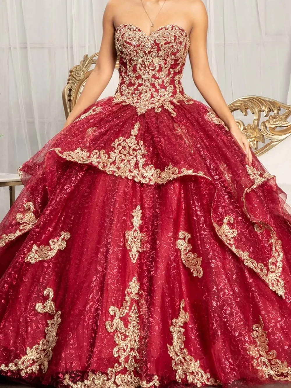 

2023 New Burgundy Cheap Quinceanera Dresses Ball Gown Sweetheart Lace Applique Beaded For16 Year Old Party Dresses