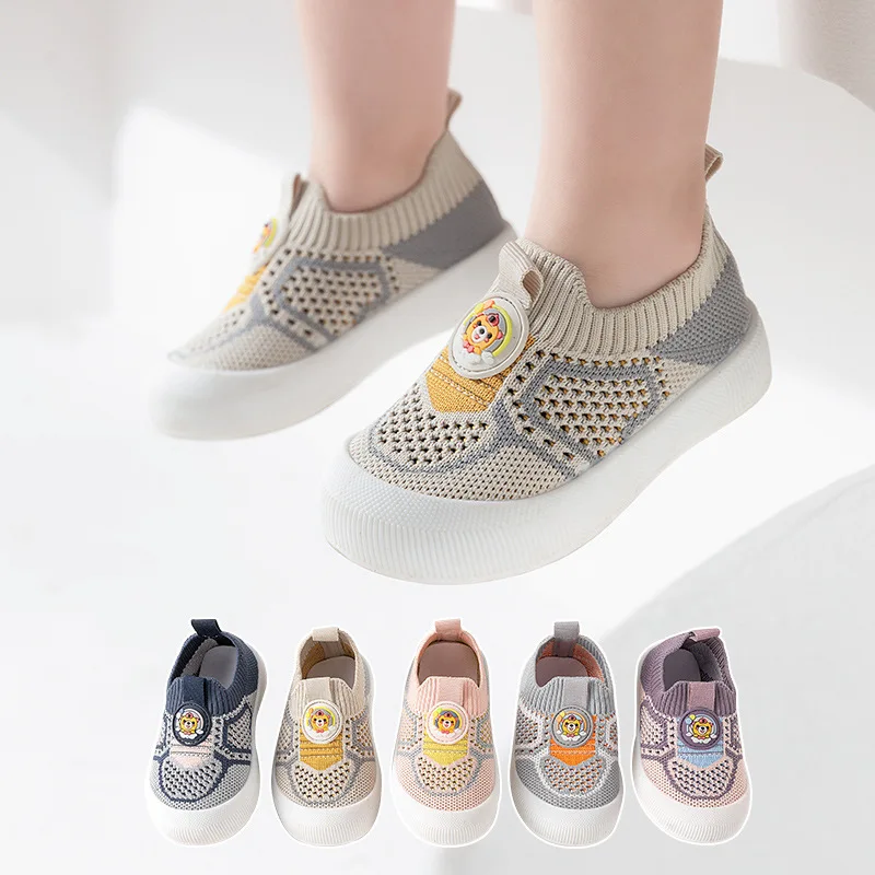 Summer Children Cute Cartoon Pattern Simple Fashion Baby Mesh Breathable Soft Soles Comfortable Non-slip Toddler Shoes