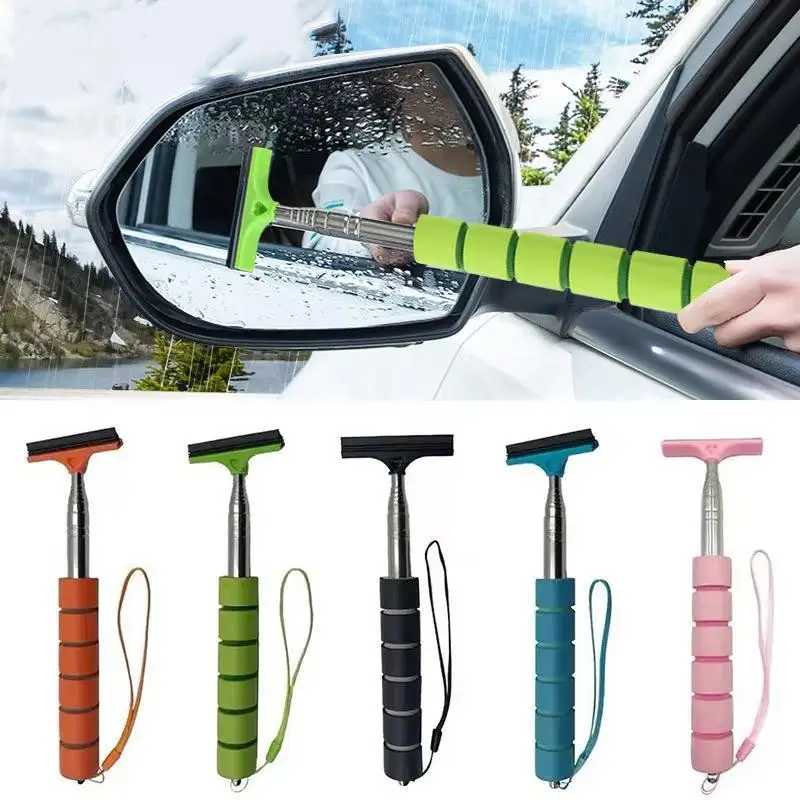 New Multifunctional Retractable Wiper For Car Rearview Mirror, Windscreen Rainproof Cleaning Brush For Front Windshield