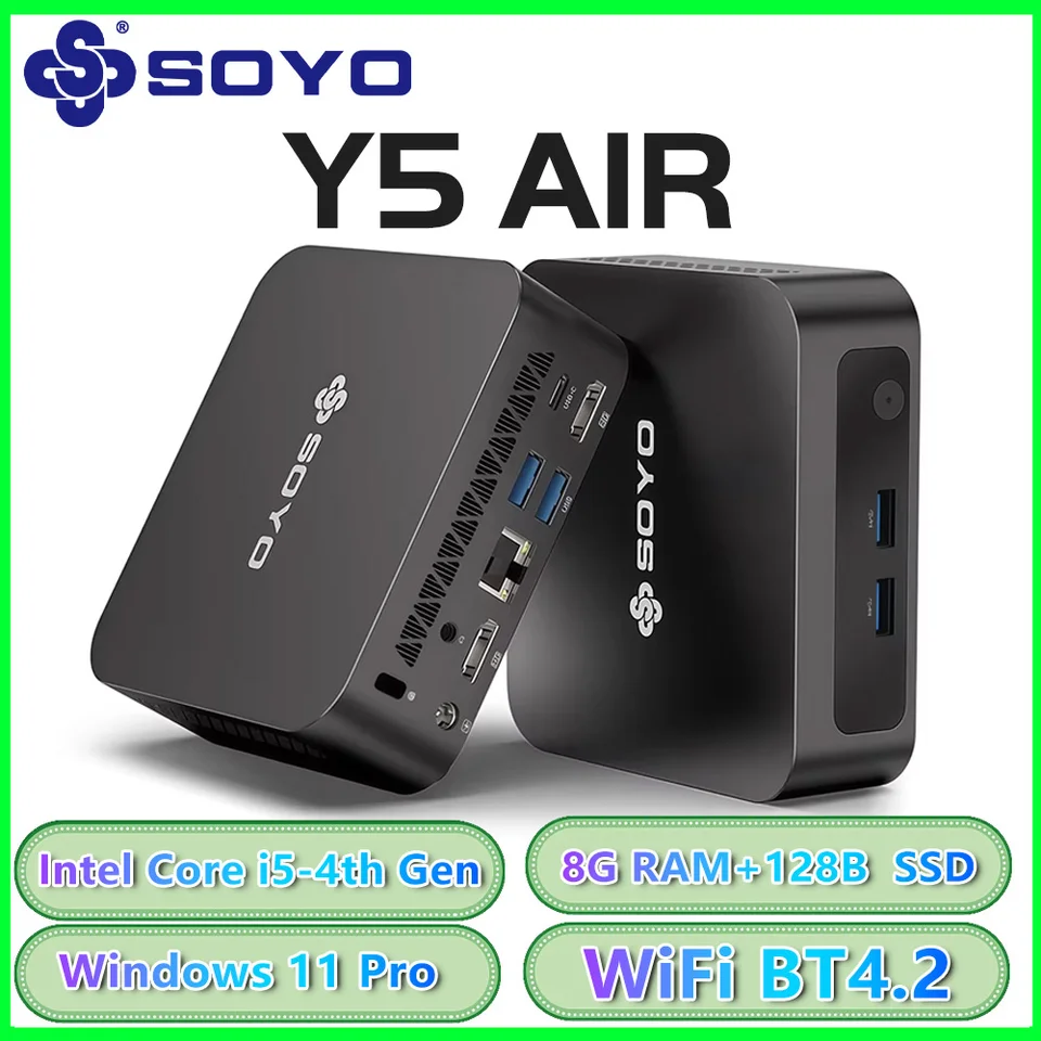 SOYO Mini PC Y5AIR i3/i5/i7 8GB 128GB Win11 Pro