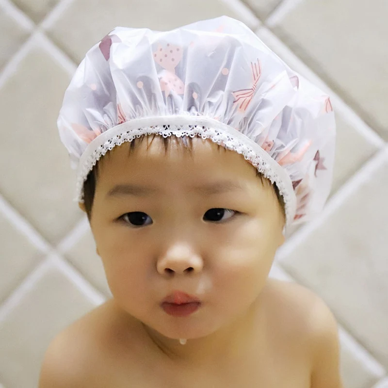 Children Baby  Boys Girls Bathing Shower Shampoo Caps Waterproof Shower Bathing Hat Infant Toddler Baby Shower Caps