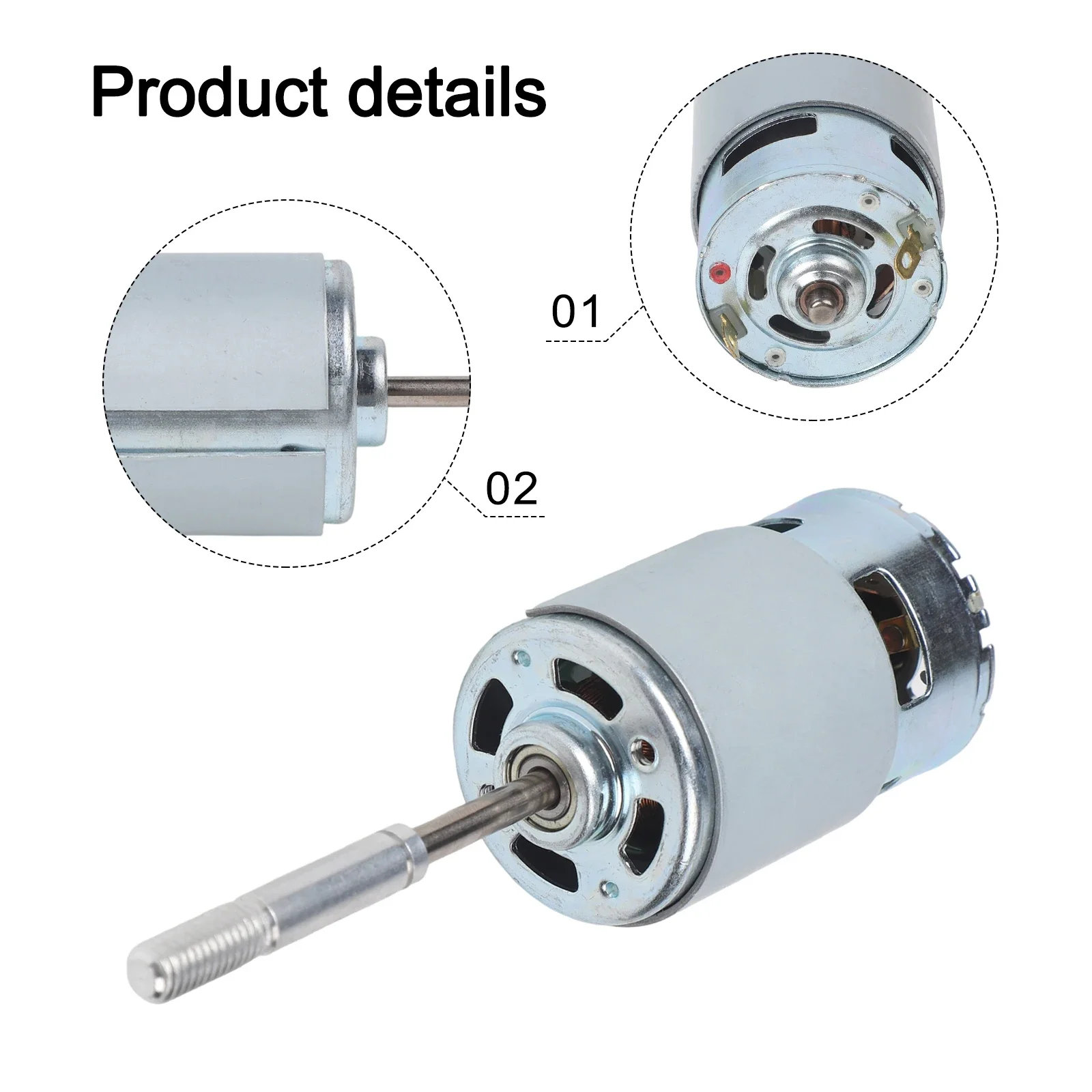 

23322111111 1pc DC 12V Electric Motor 775 Motor Replacement Parts For Electric Fan Long Shaft Motor Power Tool Accessories