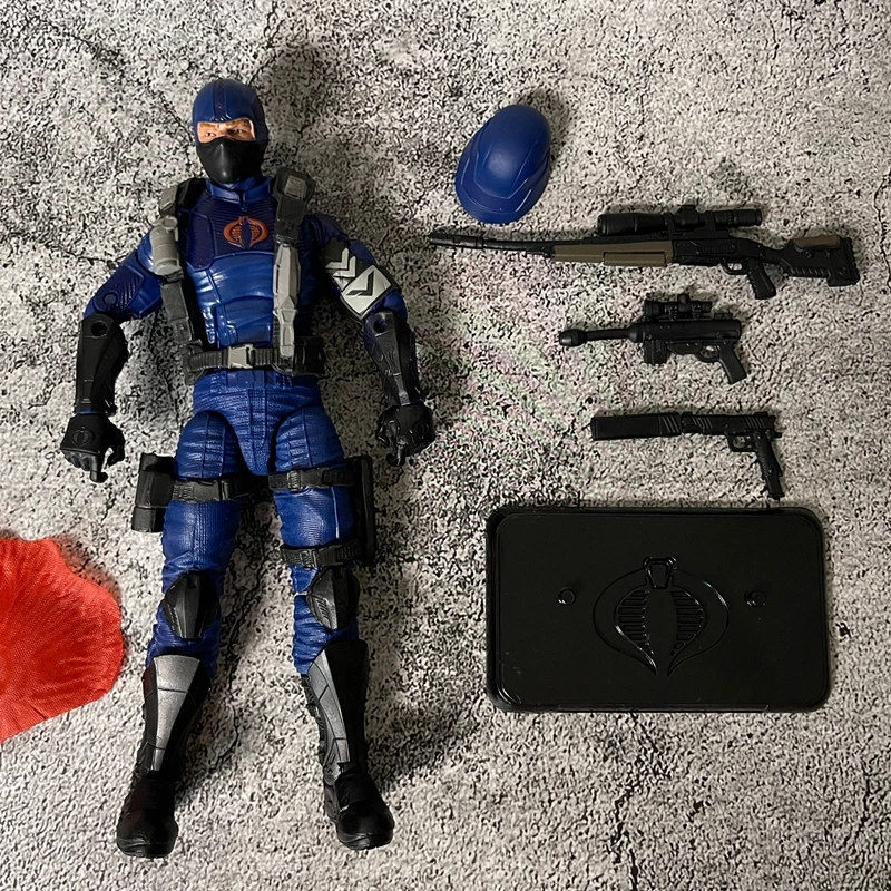 Genuino 20cm G.I. Joe serie clasificada Retro ojos de serpiente Cardback Cobra Trooper Enermy figura de acción juguete de modelos coleccionables regalo