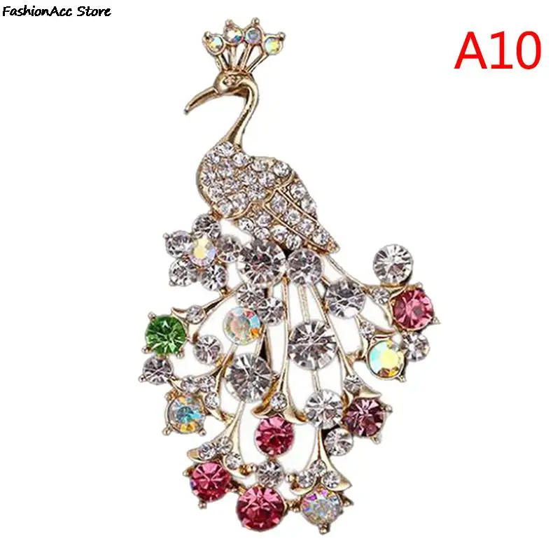 Beautiful Crystal Rhinestone Peacock Brooch Animal Brooch Cute Pin Jewelry Pin Accessories Clothing Accessories Ornaments