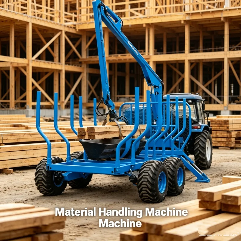 Hot Selling Forestry high quality  Log Trailer with Crane Timber Loader Grapple Remolque