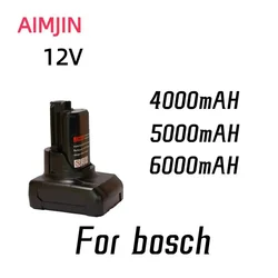 For bosch 4000-6000MAH  12V Li-ion Rechargeable Battery Pack Replace for BOSCH Cordless Electric Drill Screwdriver