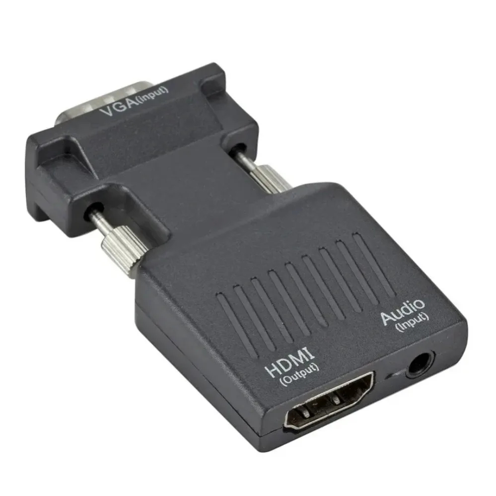 PzzPss VGA do HDMI-kompatybilny konwerter audio-wideo 1080P HDMI-kompatybilny z kabel adaptera VGA dla PC Laptop do projektor HDTV