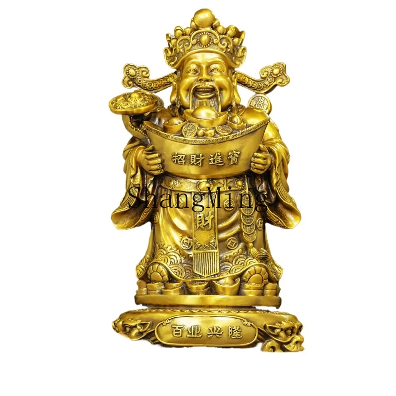 

CL brass God of Wealth is dedicated to Buddha statues to attract wealth. Household are opened in the office. Bronze statues
