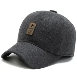 Retro lã inverno chapéus para homens e mulheres, tampa de orelha, esporte, golfe, beisebol, snapback, pai, Earflaps